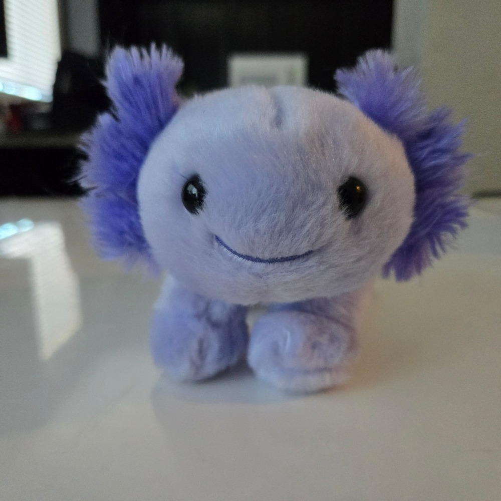 Build-A-Bear Workshop Lavender Axolotl Buddy Mini Purple Plush Stuffed Animal 8"